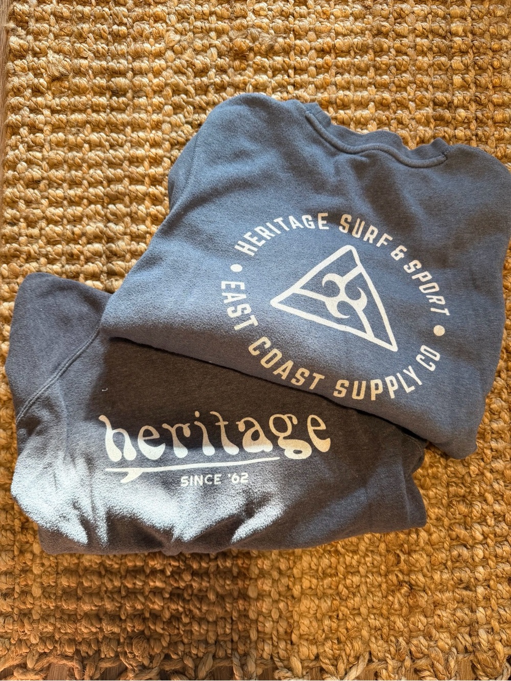Heritage Blue Kids Sweatshirt with White Surf Logo